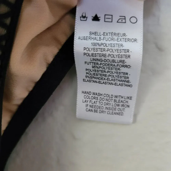 NWT Cosmopolitan Women's One Piece Bodysuit Size M Black-Nude 100% Polyester - Picture 7 of 10